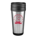 14 Oz. Stainless Steel Budget Tumbler w/ Slide 'n Sipp Lid